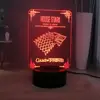 Game of Thrones Wolf House Stark Logo 3 Color USB switch Charge Night Light Decor Room Moon Lava Holiday Boyfriends Fun Gift