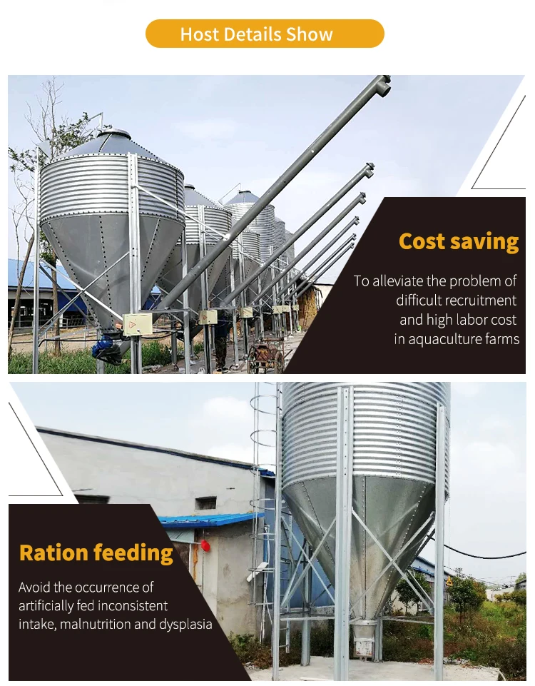 Galvanized Feed Bins Or Feed Tower For Pig Farm Project Grain Storage