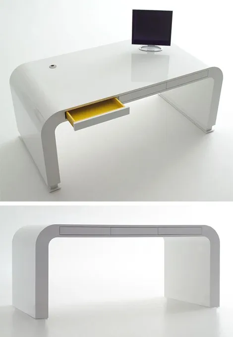 Stylish Furniture White Acrylic Desk Living Room Lucite Acrylic