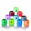 Plastic Round Size Marker Rings Clips Tags Cube For Clothes Hanger