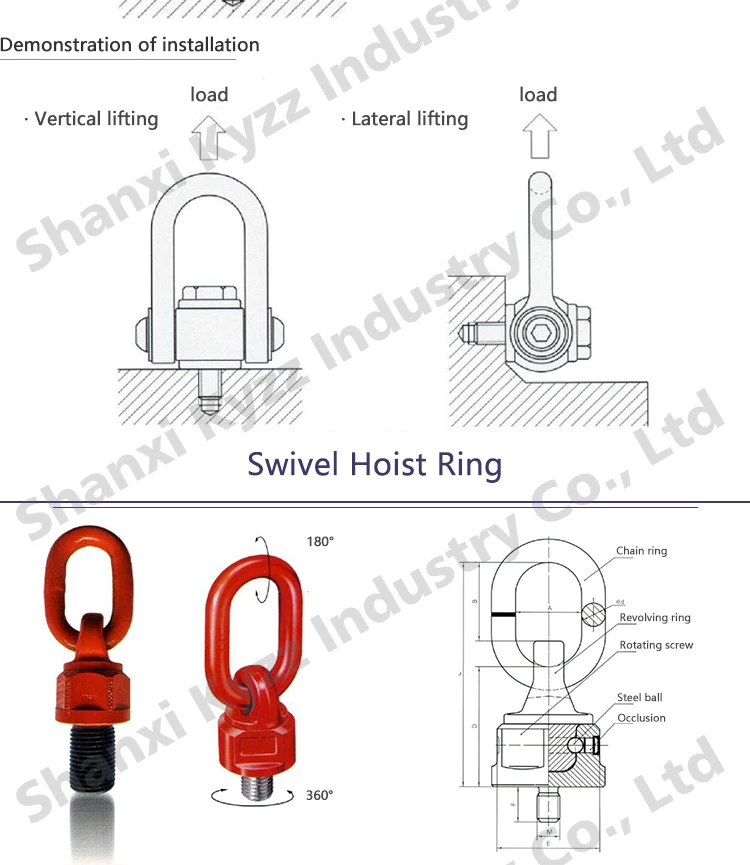 Heavy Load Swivel Lifting Eyes - Buy Hardware Forged Hoist Rings ...