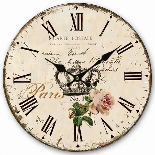 French Aged Colored Shabby N Chic Wall Clock Different Shape For