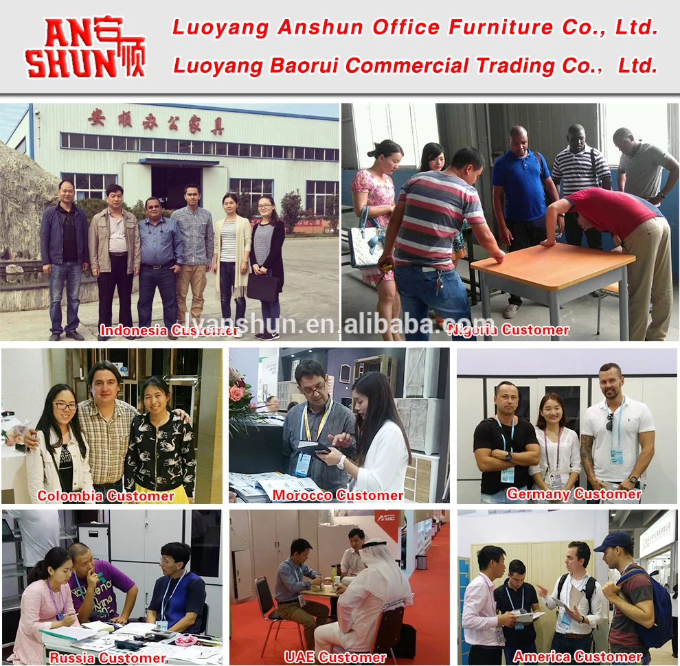 Colorful kids furniture cheap triple bunk bed