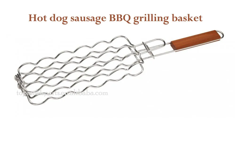 Hot Dog Sausage Grilling Basket Rack Buy Sausage Grilling Basket,Hot