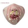 half face carnival mask created by a professional make up artist