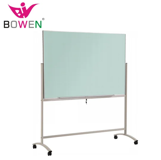 
Magnetic Glass Flipchart Mobile Glass Board Whiteboard with wheel white writing board for office and school BW-VA-G 