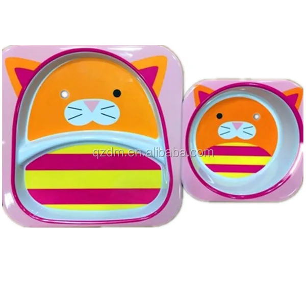 A5 Melamine Dinner Set For Kids,Plate/Bowl/Cup/Spoon