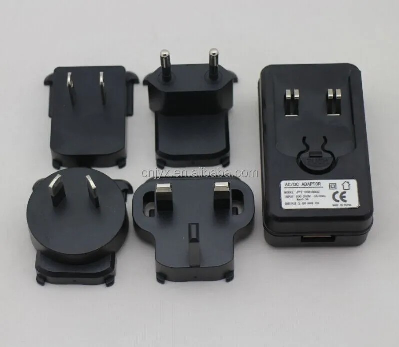 wholesale interchangeable plug in AC/DC adapters 5v ac adapter ac adaptor usb power adapter 010769