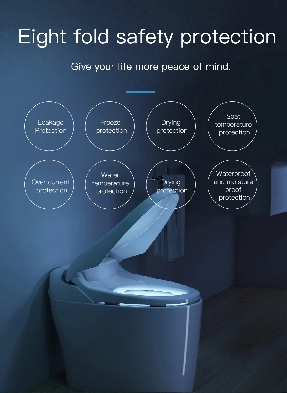 Sanitary Ware White Modern Intelligent Automatic Composting Toilet