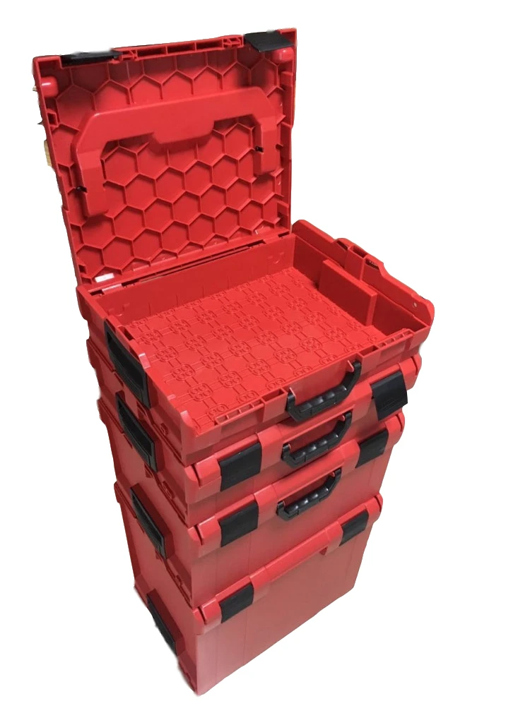 Four Layers Stack Tool Box with Removable Tray Storage Tool Box