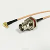 50 ohm coaxial cable with BNC female to MCX male right angle connector - RF RG178 RG316 pigital extension coaxial cable