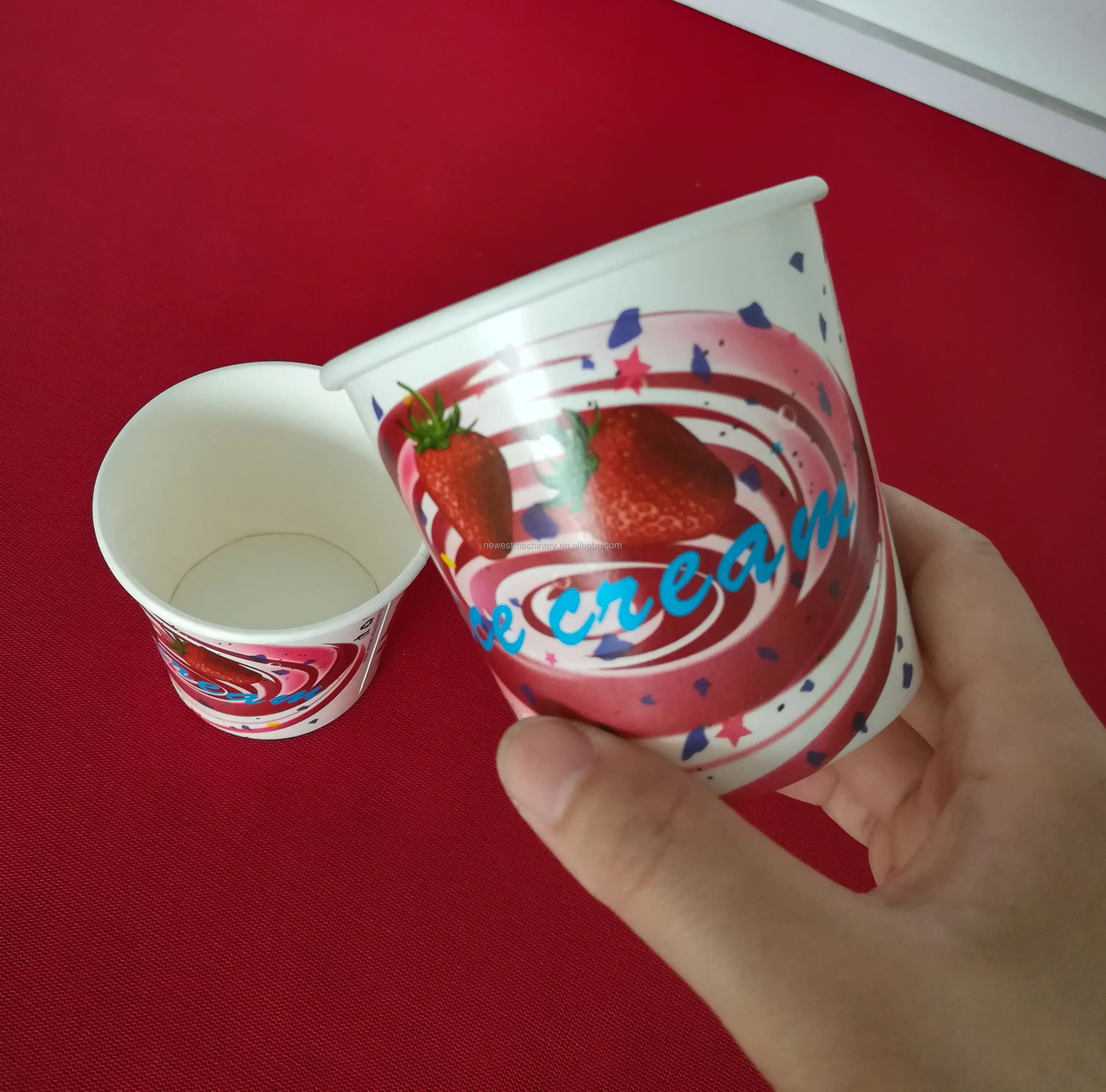 Wholesale Price Swirl Ice Cream Cups With Spoons Buy Flurry Cups With