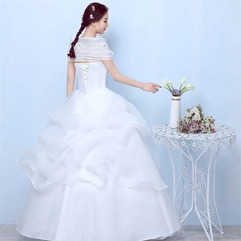 2019 Grande Taille 3xl Robes De Novia Crop Top Enveloppement à Lépaule à Volants Vestiti Da Sposa Robe De Mariée Robe De Mariée Buy Robe De