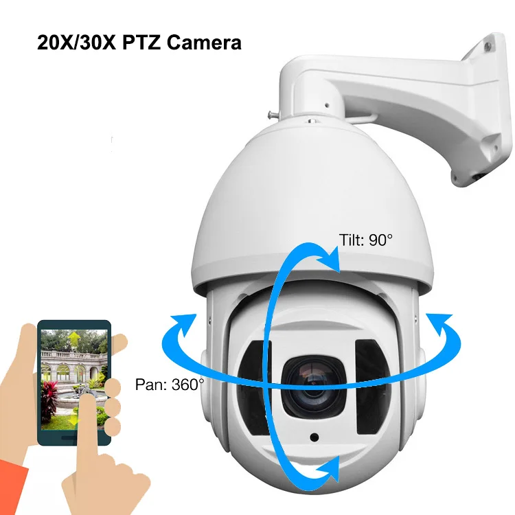 Купольная ptz wifi 5mp ip камера с 30x zoom настройка видеорегистратор h 265 max