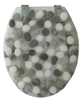 Cobble Stone Pebble Polyresin Lucite Toilet Seat European Size Cobble Stone Pebble Polyresin Lucite Toilet Seat European Size