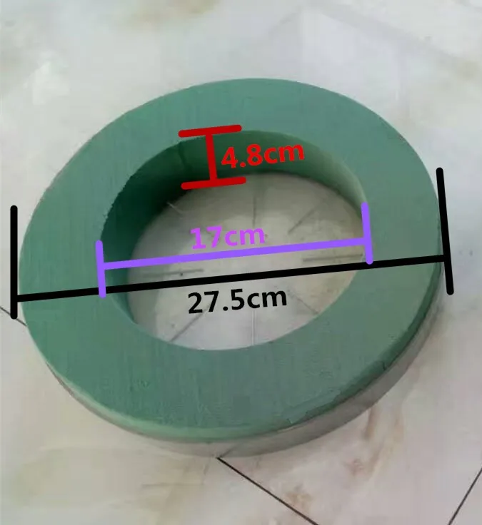 Ring Wreath Round Floral Foam For Christmas And Wedding Decoration