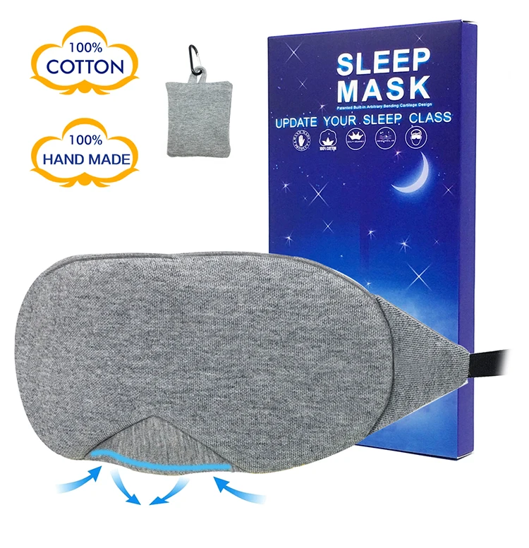 Custom High Quality Luxury Portable Sleep Mask Memory Foam 3d Large Eye