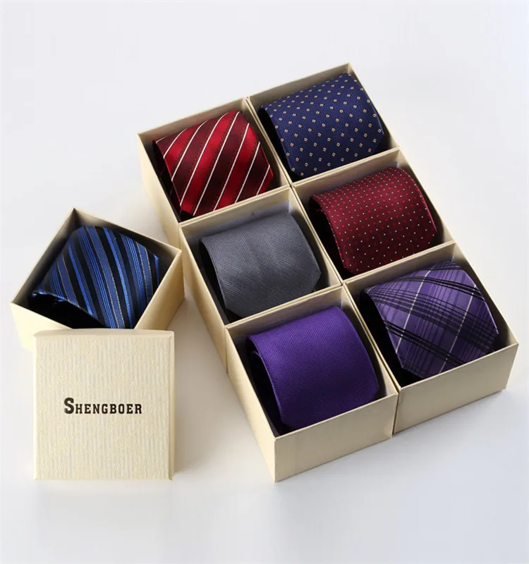 Fancy Handmade Tie Boxes Cardboard Lid Unique Necktie Gift Sets Rigid
