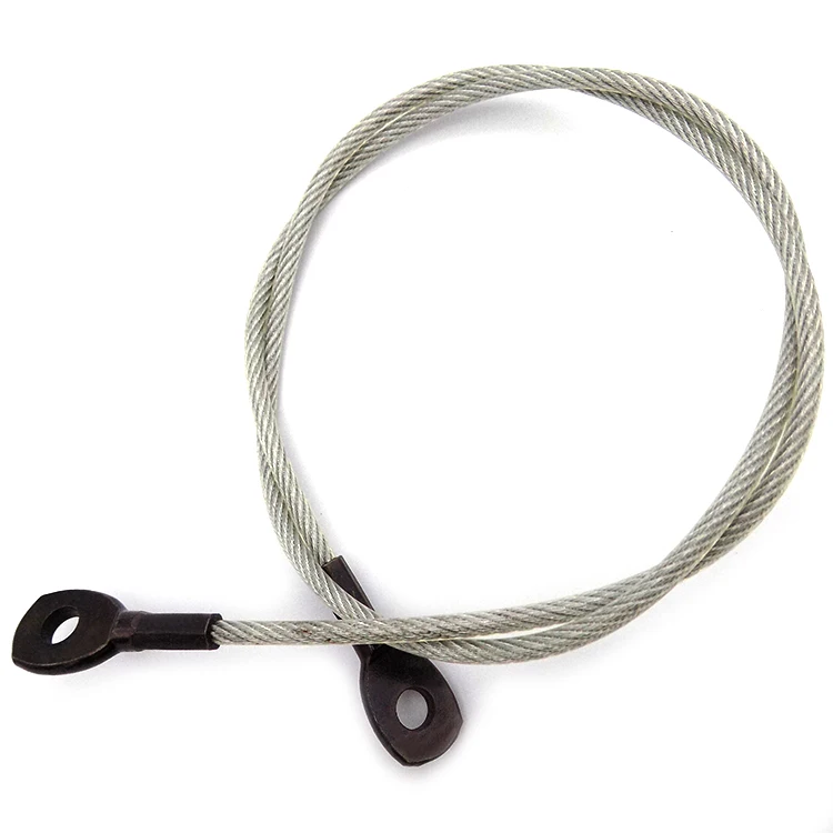 Galvanized Orange Pvc Crimped Zinc Head Steel Wire Rope With Black Zinc