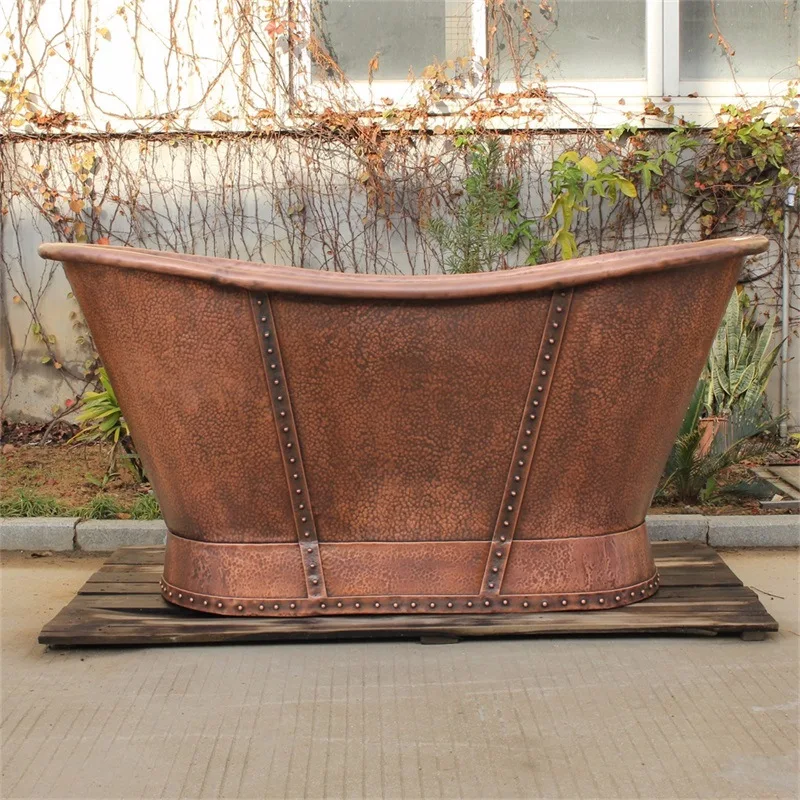 La Mano Martillado Copperbath Bañera/bañeras Tipo Y Respetuoso Del
