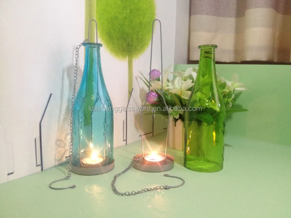 Wholesale Votive Glass Wine Bottle Candle Holder Insert With Metal Stand Buy Wine Bottle