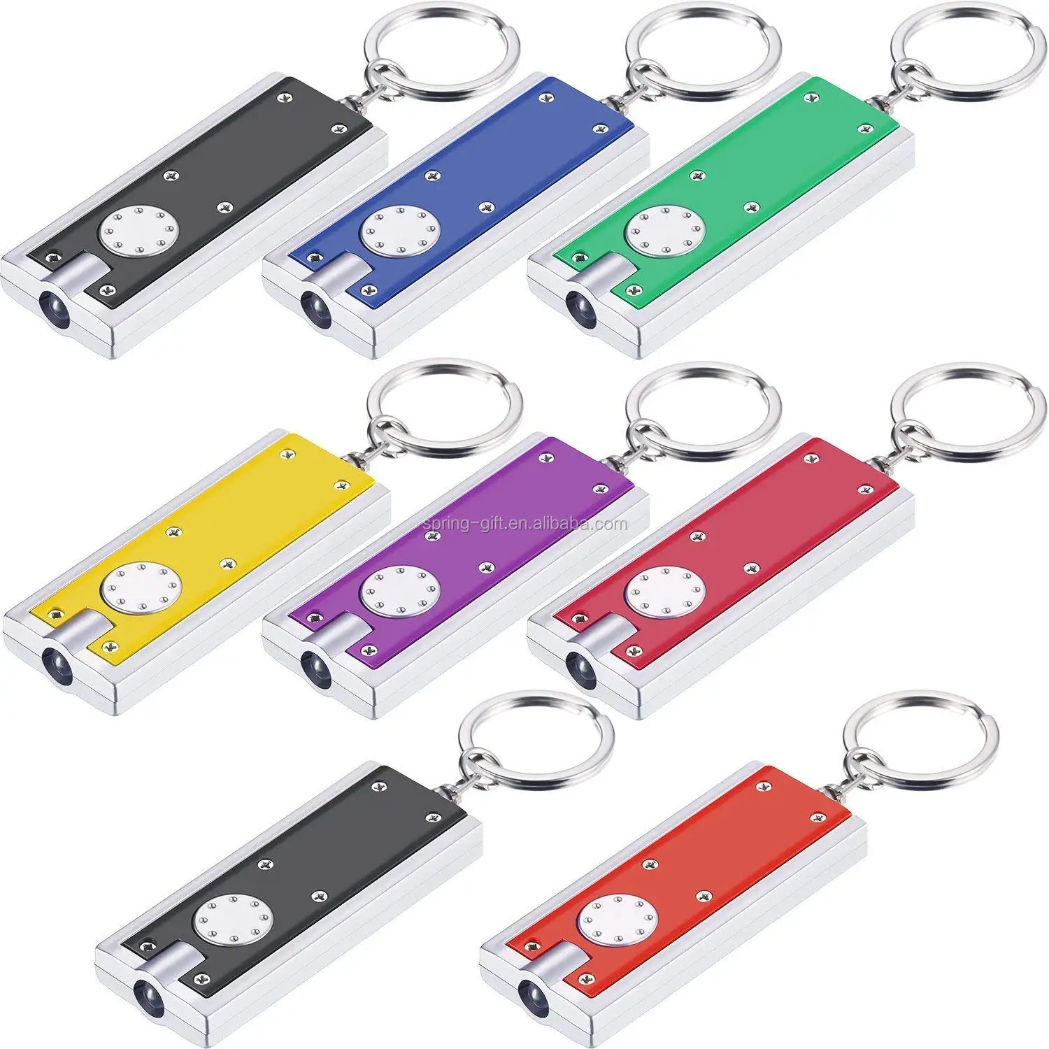 New Plastic Led Flashlight Mini Keychain,Led Key Chain Lights Rectangle
