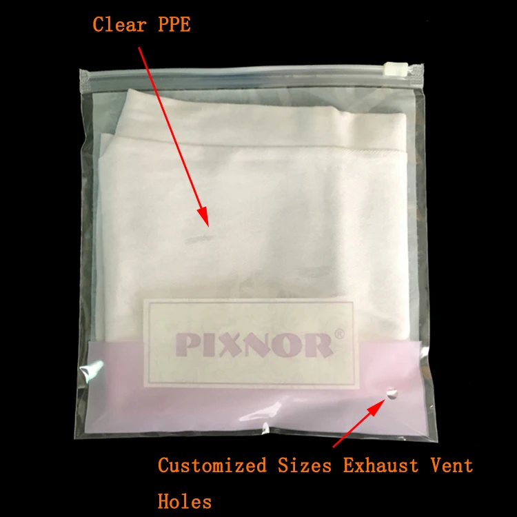 High Quality Resealable Transparent Frosted CPE Frosted Zipper Slider Bag Plastic Zip Slider Bag Printed Slider Zip lock Plastic