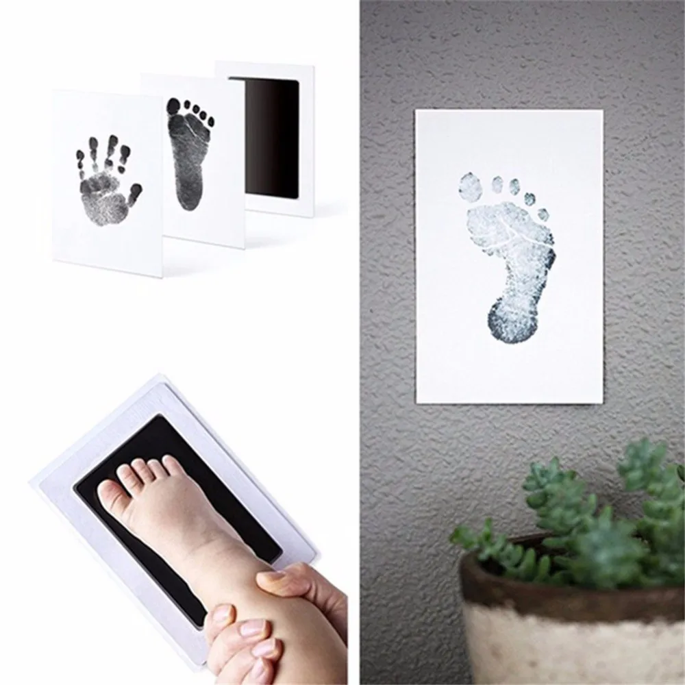 Newborn Baby Handprint Footprint Pad Safe Clean Nontoxic Clean Touch