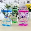 Home Decoration Heart Shape Oil Hourglass Liquid Sand Timer
