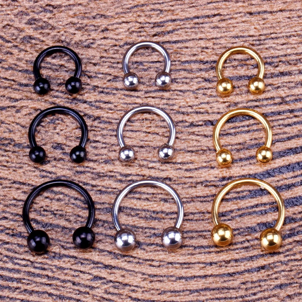 2017 Brand New Nose Ring Indian Nose Hoop Bull Nose Rings 9 Pcs / Set ...