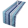 Popular woven polyester blue table runner 14 x 72 outdoor patio table runner custom print