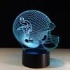 7 colors change children custom creative 3d illusion Minnesota Vikings crystal decorative led night light