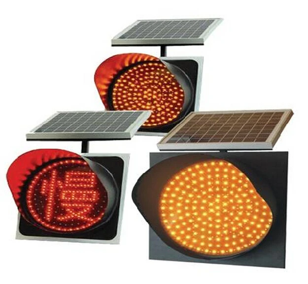 Factory price warning yellow and slow solar light, flashing LED solar traffic warning light