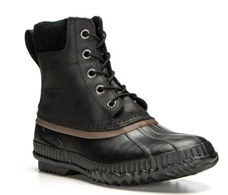 leather upper rubber bottom boots