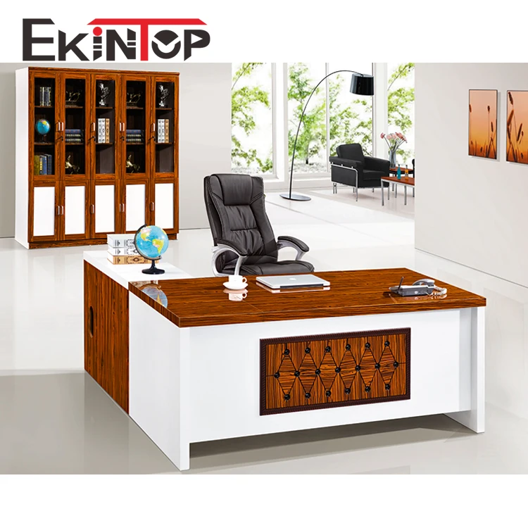 L-type Boss Wooden Office Table Set,Modern Office Wood Counter Table