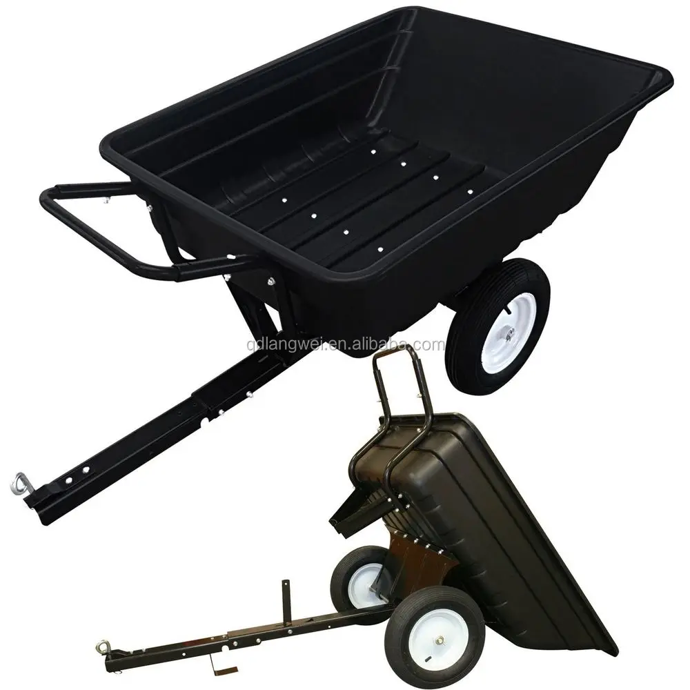 Details about   ATV Trailer Garden Tipping Quad Farm Heavy Duty Tractor Pneumatic Tyres 300kg 
