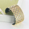 Fish Scale Pattern Gold Color Plated Stainless Steel Jewelry Interchangeable Leather Custom Bracelet
