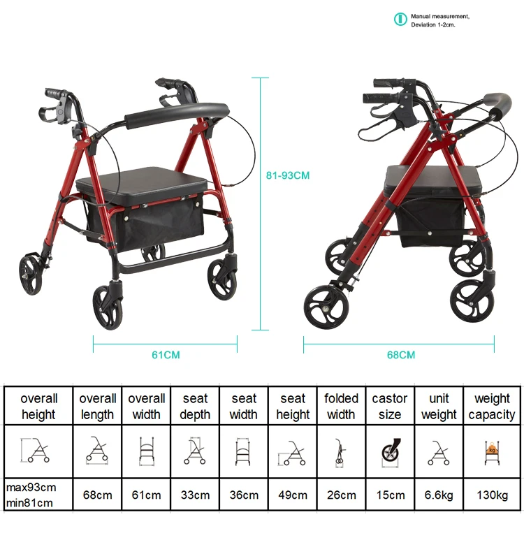 Standard Size Aluminium Walking Assist Aid Shopping Height Adjustable ...