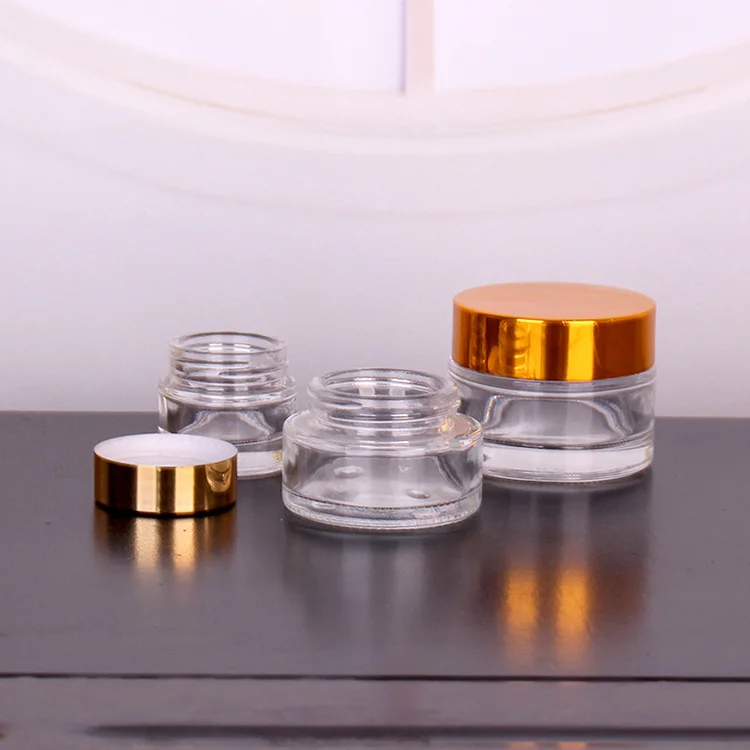 Cosmetic Cream Clear Glass Jars 10ml Mini Cosmetic Glass Jar - Buy ...