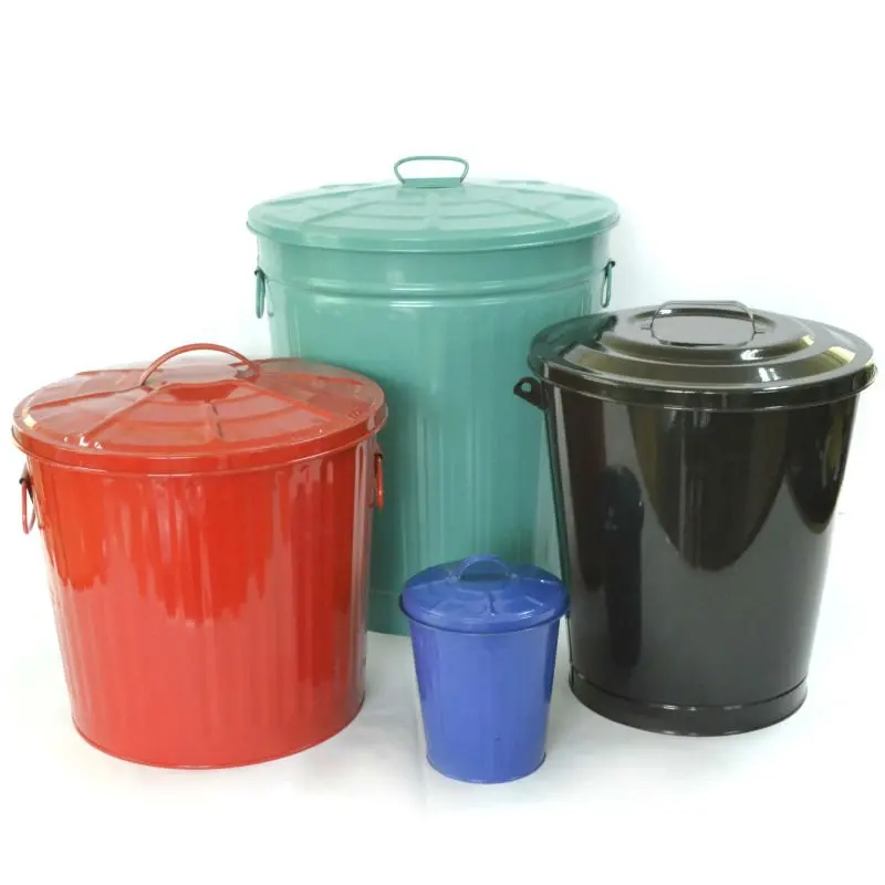 Store Supplies Garbage Metal Type Galvanized Waste Bin With Lid Buy Waste Bin,Metal Waste Bin