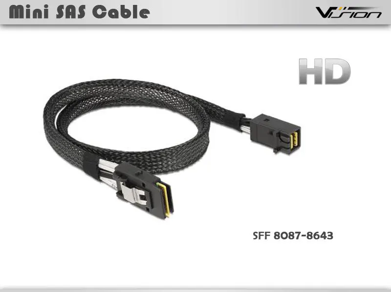 2packs MiniSAS SFF-8643 to 8087 Cable,0.5-Meter Internal 8087 to 8643 SAS Cable 