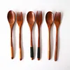 Reusable Wooden Tableware Wooden Spoon and Fork Set with Kinking