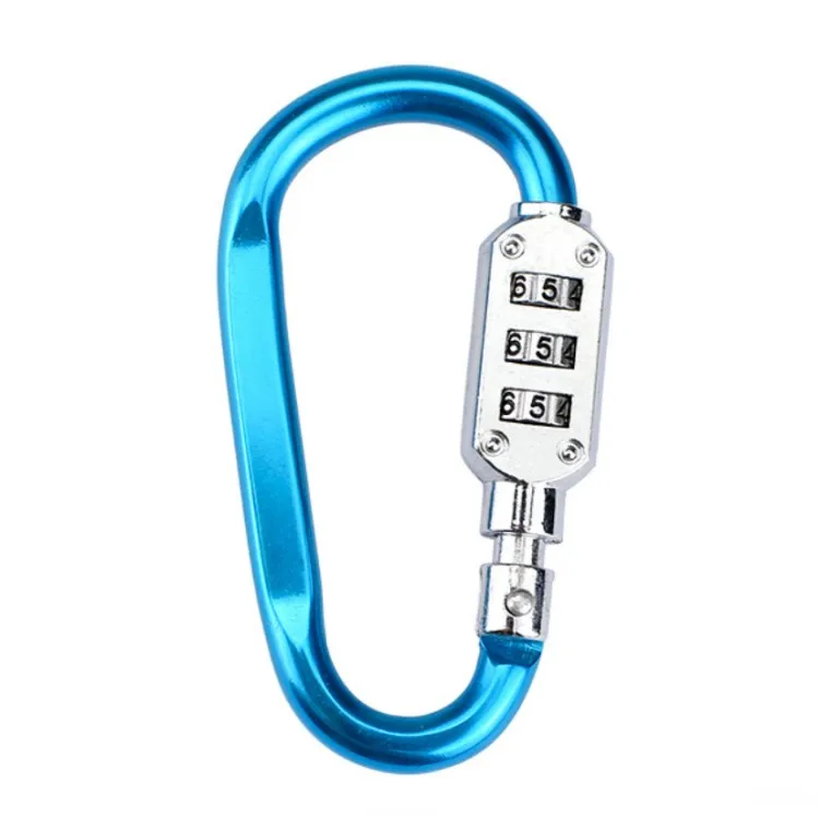 Combination Lock Carabiner Aluminium Alloy Password Carabiner With