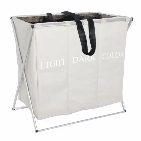 3 Compartments Rolling Laundry Hamper Sorter 3 Compartments Rolling Laundry Hamper Sorter