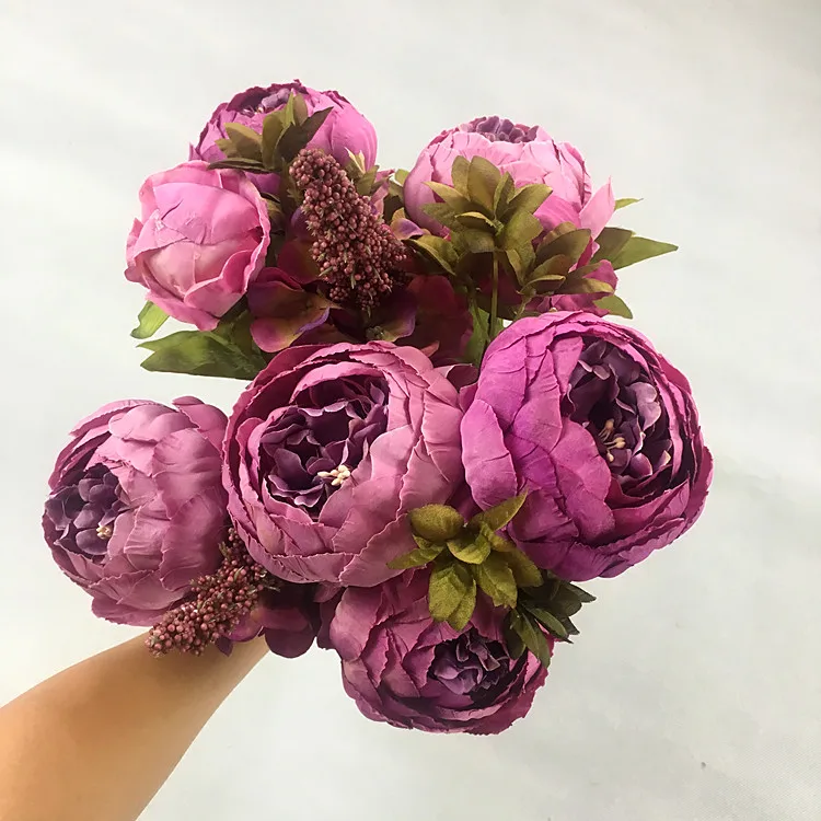 Import China Wholesale Pink Peony Silk Flower Bouquet Buy Silk Flower