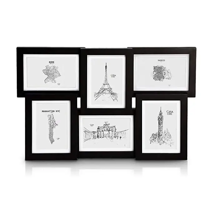 Hot Sale Wall Art Frame Wood 4x6 Collage Picture Frames Cheap Wall