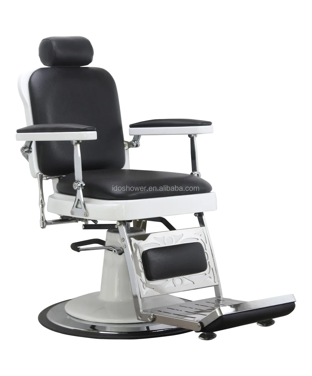 White Salon Styling Chairs With Classic Barber Chair For Sale