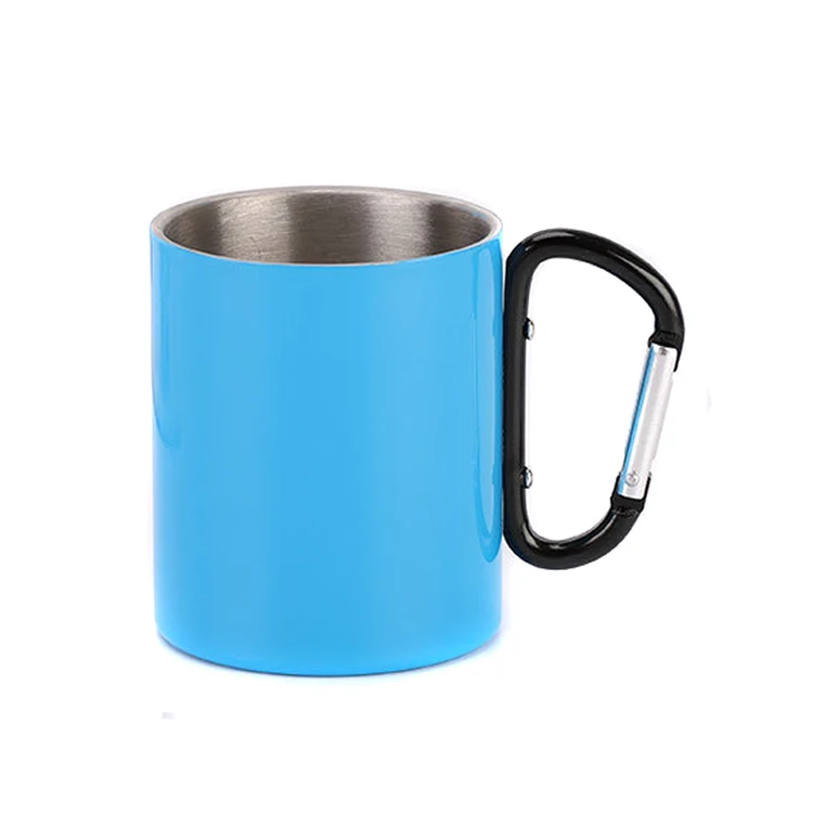 Custom Personalized Stainless Steel Mug With Carabiner Handle Buy Mug