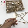 JUNIO Gold rose plastic rose stem And artificial rose stem use to make preserved roses in acrylic flower box