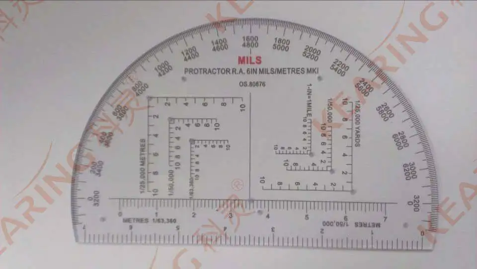 Miles İletki R. Bir. 6 Inç Miles/metre 80876 Askeri Açıölçer - Buy